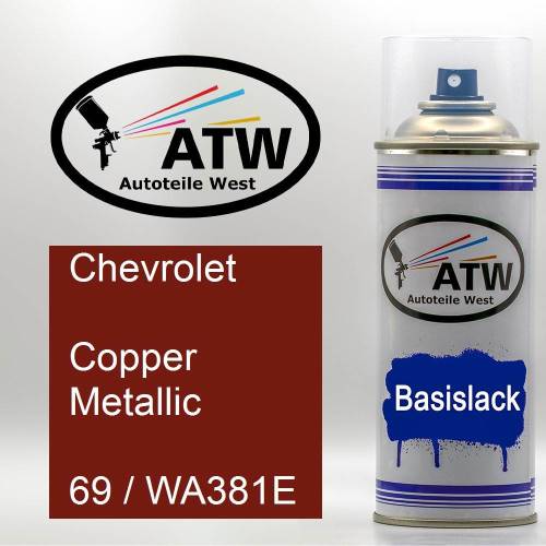 Chevrolet, Copper Metallic, 69 / WA381E: 400ml Sprühdose, von ATW Autoteile West.